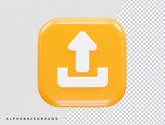 Icon 3d rendering illustratie element uploaden