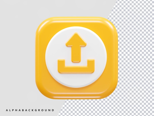 Icon 3d rendering illustratie element uploaden