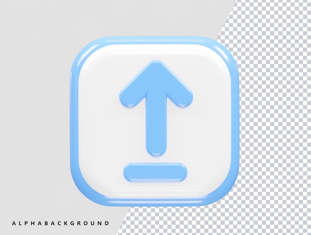 Icon 3d rendering illustratie element uploaden