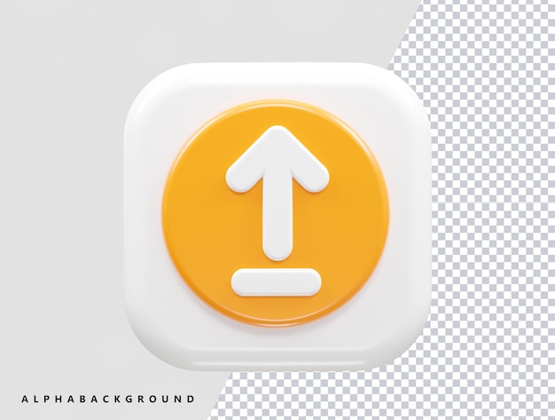 Icon 3d rendering illustratie element uploaden