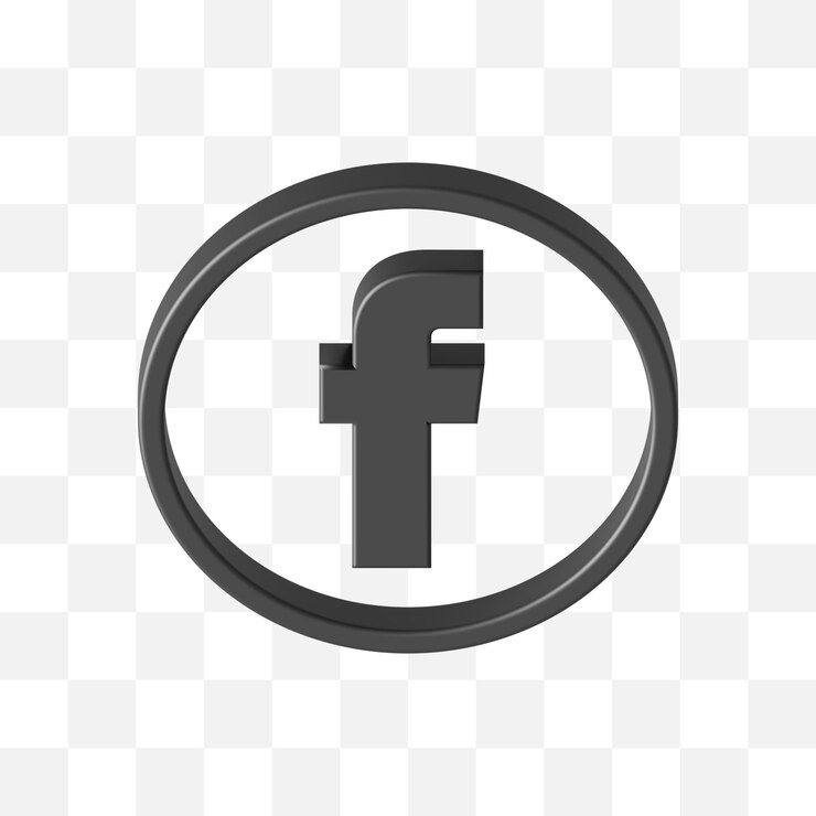 PSD icon 3d van de sociale media van facebook