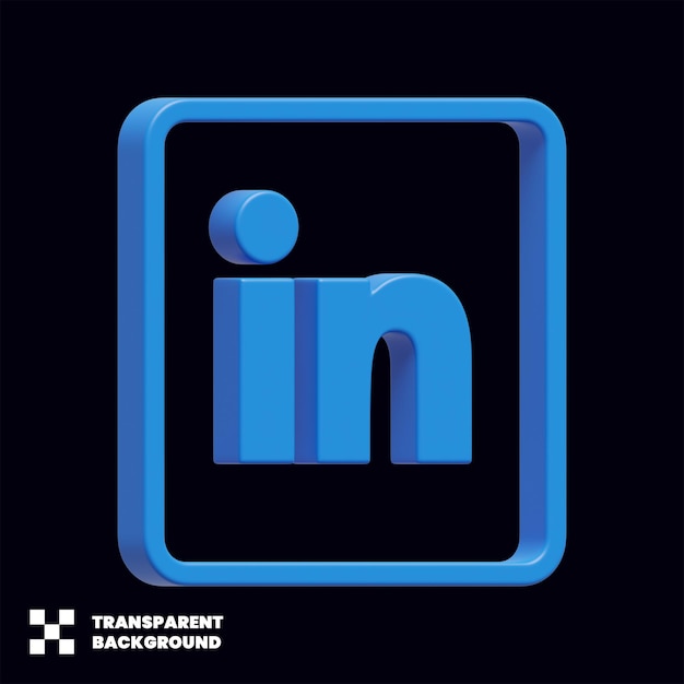 PSD icon 3d van linkedin