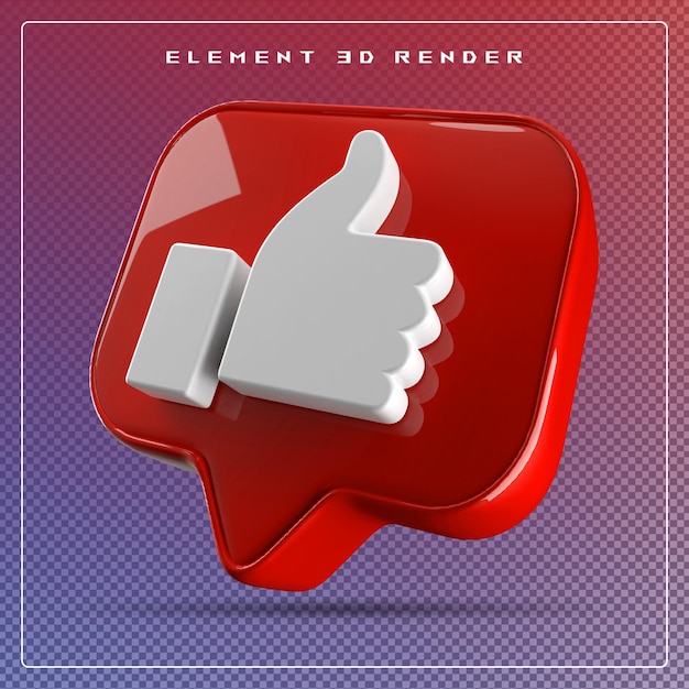 Icon 3d zoals rood