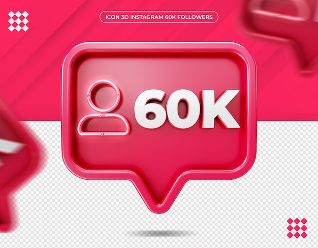 Icon 60k followers on Instagram Design