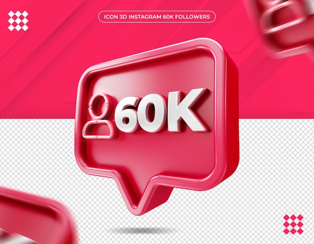 Icona 60k follower su instagram design