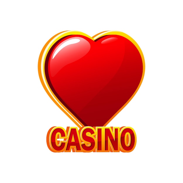 PSD icon casino with a heart symbol