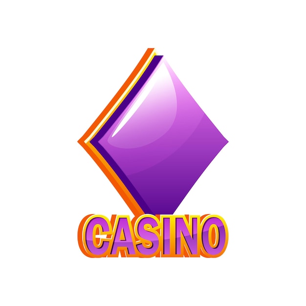 PSD icon casino z symbolem diamentu