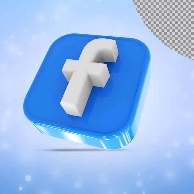 Icon facebook 3d social media iconen logo collectie