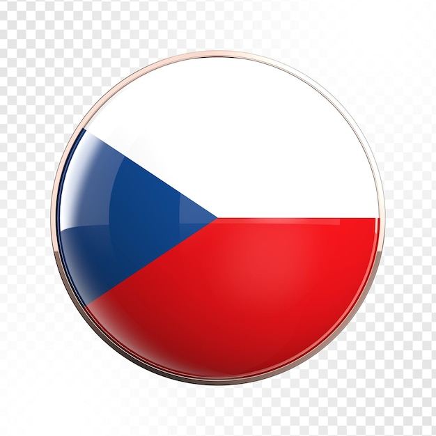 PSD 아이콘 체코 공화국의 국기 3d 렌더링