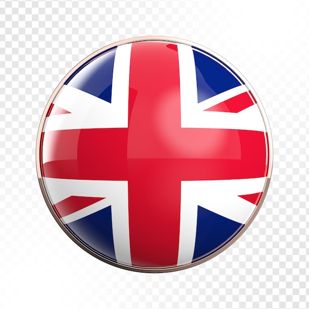 アイコンイギリスの旗3Dレンダリング