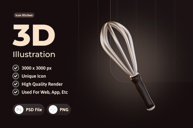 PSD icon kitchen, яичные усы 3d дизайн