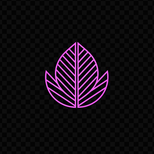 PSD the icon of the leaf of a palm leaf on a transparent background