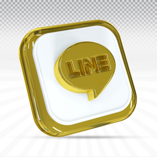 Icon line social media logo's in moderne stijl kleur goud