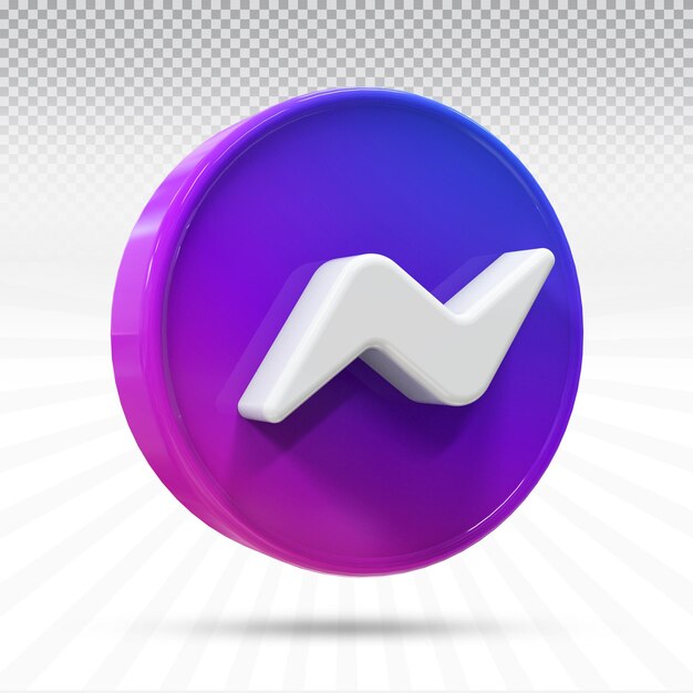 icon messenger 3d social media icons logos in modern style