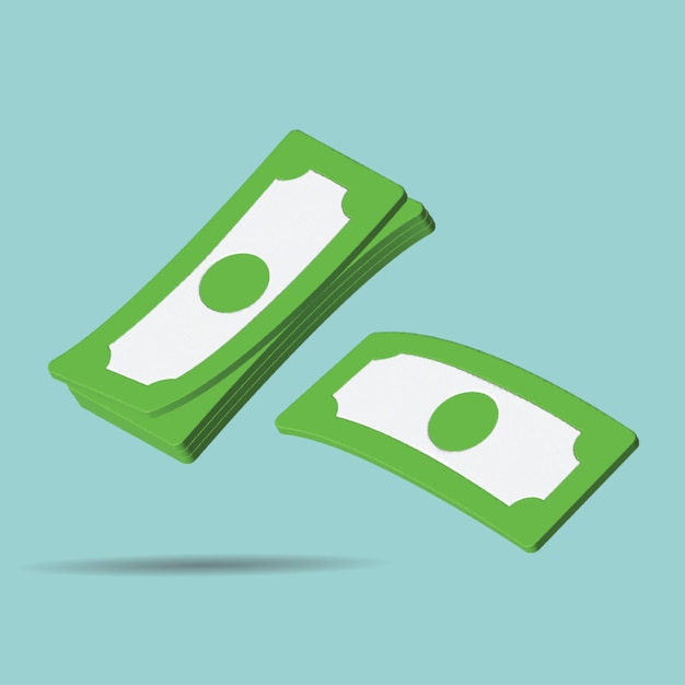 PSD icon money 3d illustration