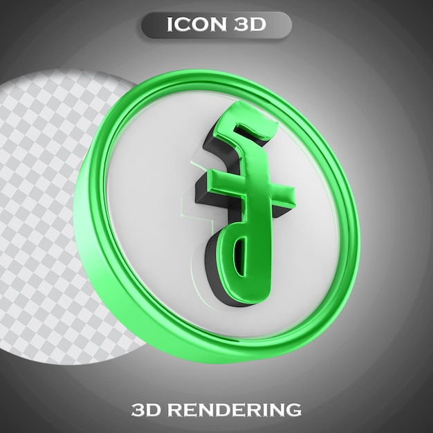 PSD icon money khmer 3d rendering