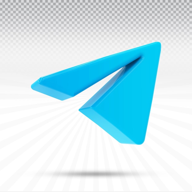 Icon telegram 3d social media iconen logo's in modern