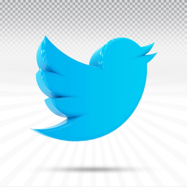 Icon twitter 3d social media iconen logo's in modern