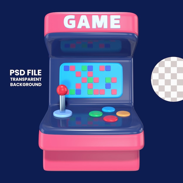 Icon van de 3D-illustratie van Arcade