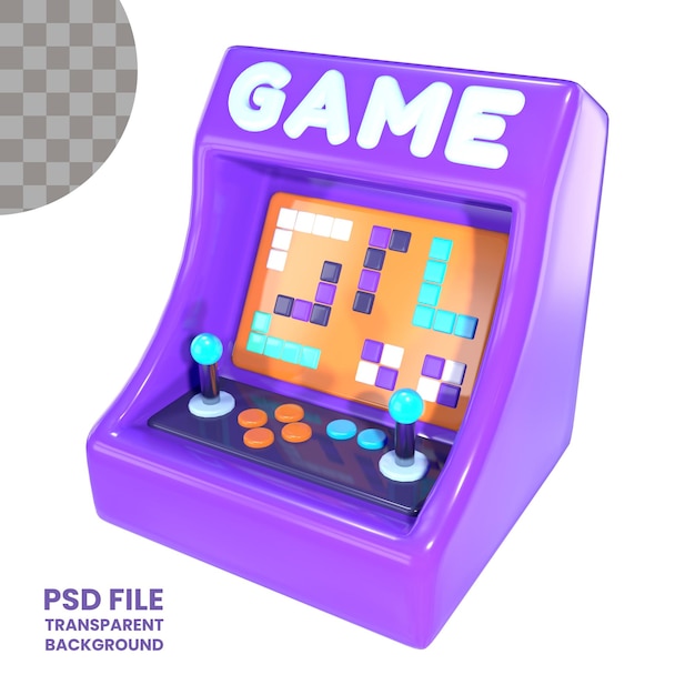 Icon van de 3D-illustratie van Arcade