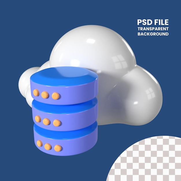 PSD icon van de 3d-illustratie van de database