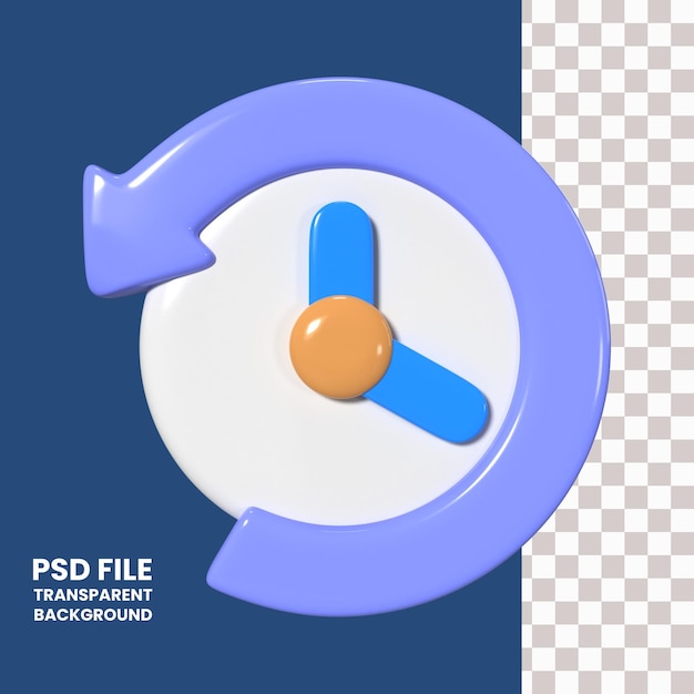 PSD icon van de 3d-illustratie van de geschiedenis