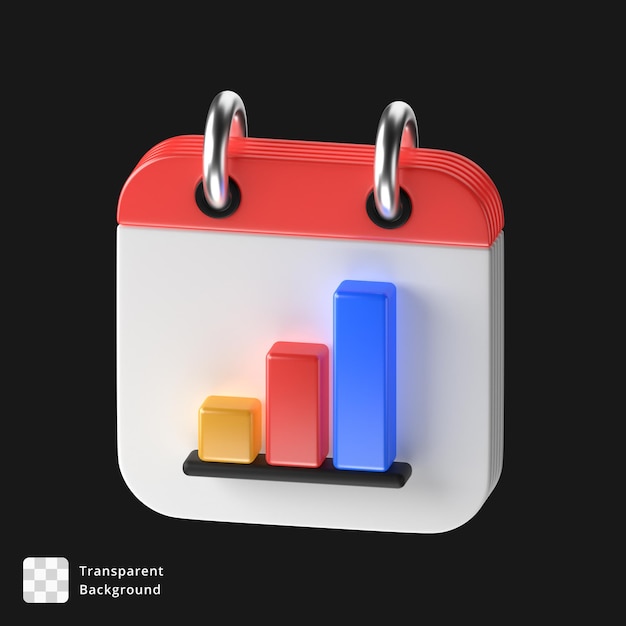 PSD icon van de 3d-kalender