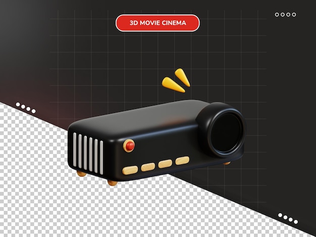 PSD icon van de 3d-projector