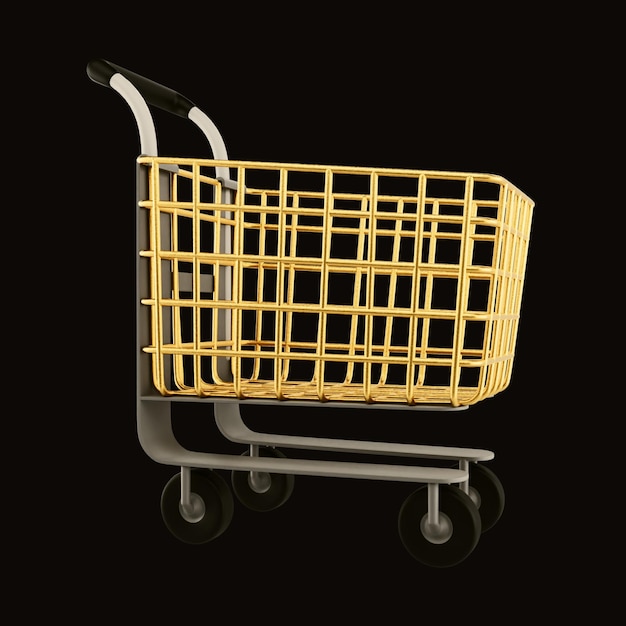 Icon van de gouden winkelwagentje