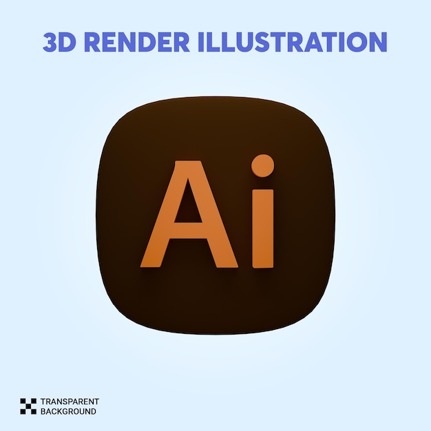 Icon van de illustrator 3d
