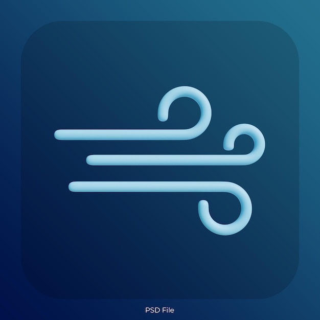 Icon van de wind 3D