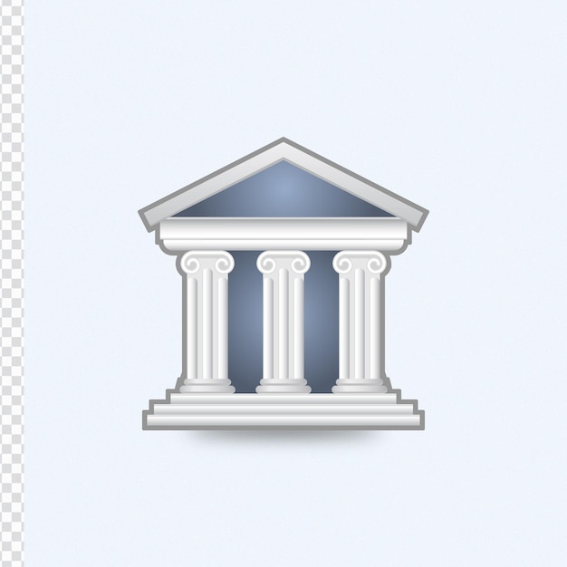 PSD icon van een 3d-bank