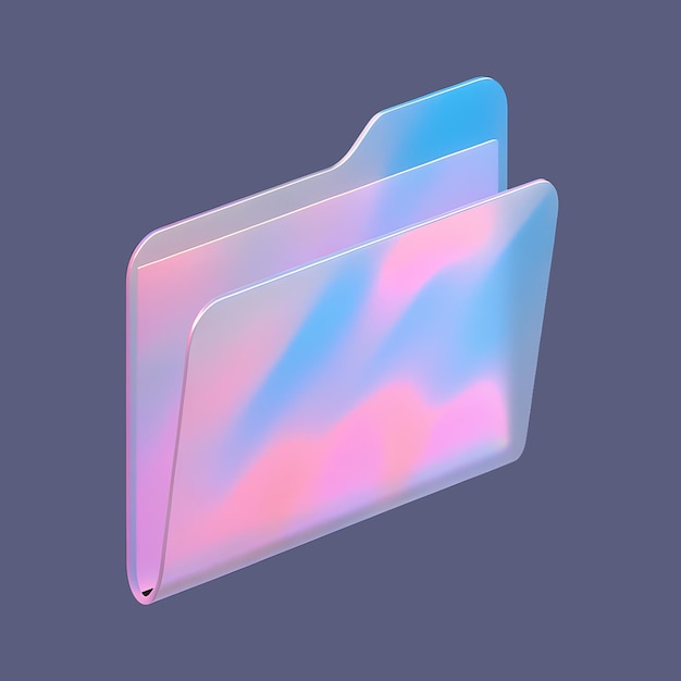 Icon van een 3D-holografische map