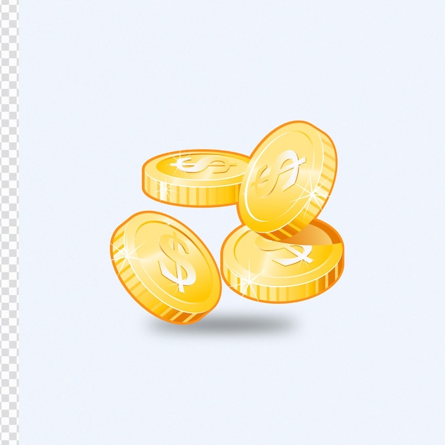 Icon van een 3D-muntstuk