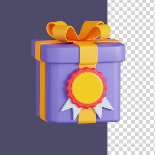 Icon van een geschenkkist in 3d