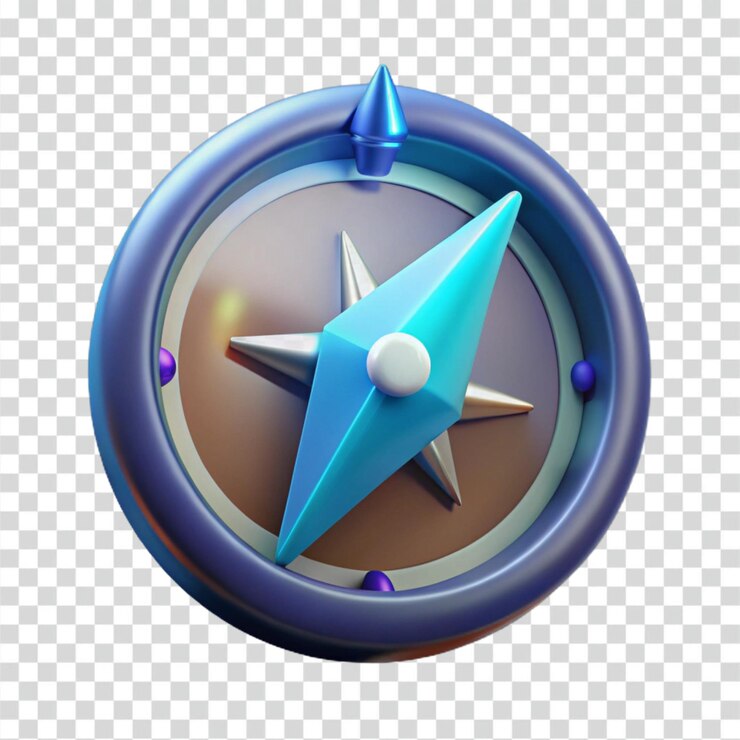 PSD icon van het 3d-kompas