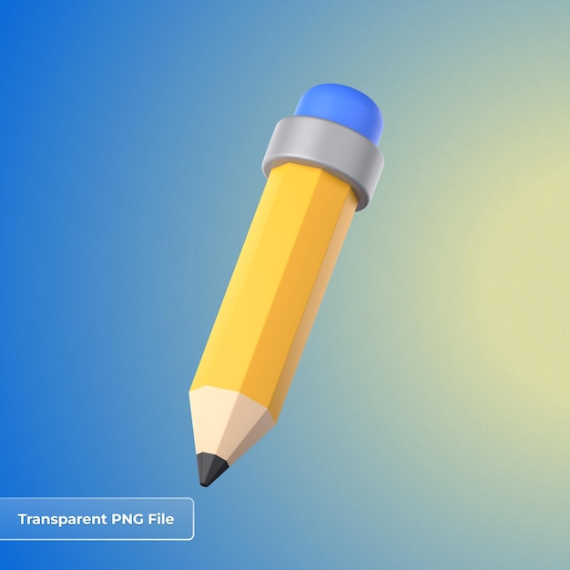 PSD icon van het potlood 3d