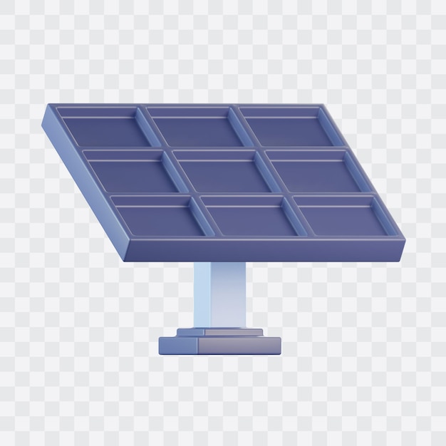 Icon van het zonnepaneel 3D