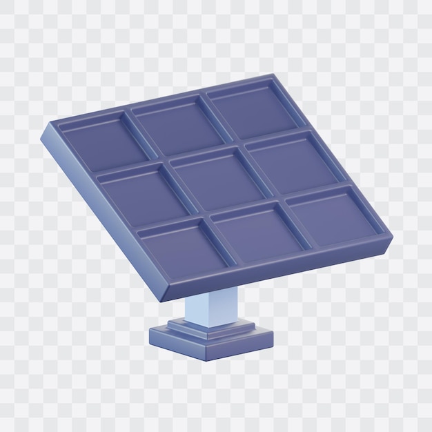 Icon van het zonnepaneel 3D