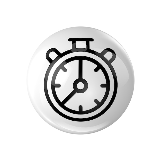Icon van stophorloge op witte achtergrond