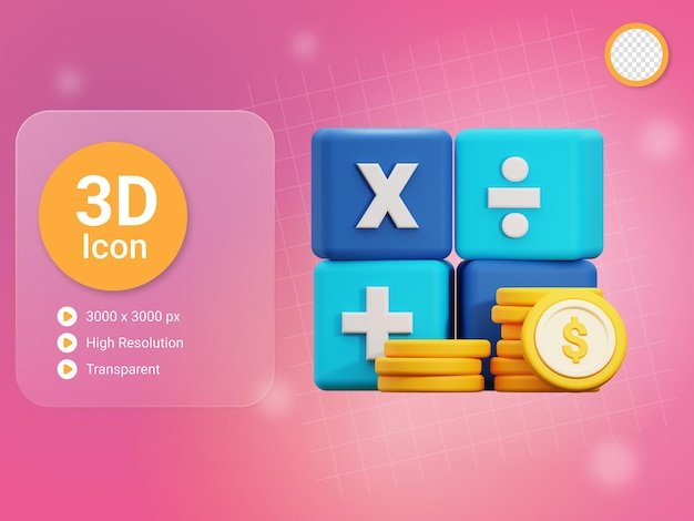 PSD icon voor 3d-financiering