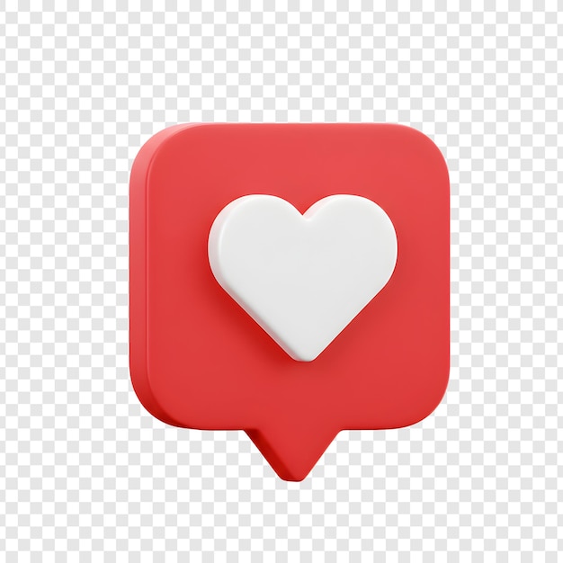 Icon voor 3D-liefdesmeldingen