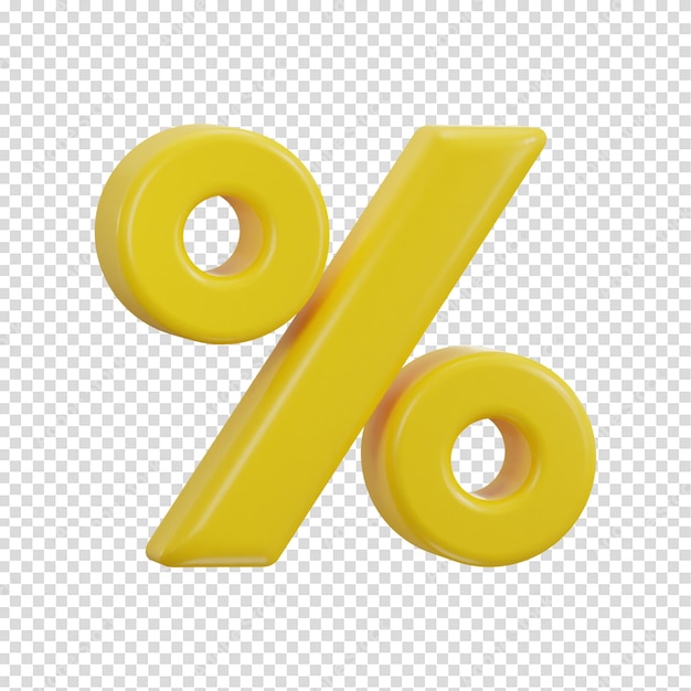 Icon voor 3d-percentage