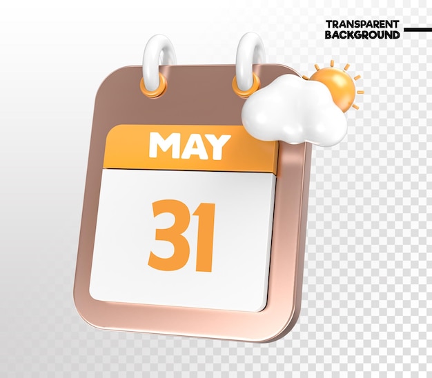 PSD icon voor 3d-rendering van de kalender