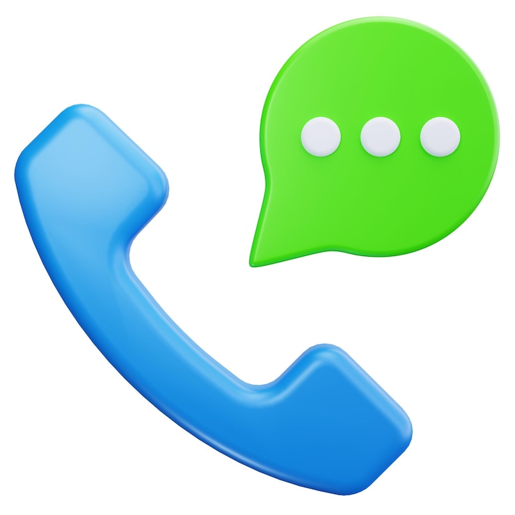 PSD icon voor telefoon- en chatcommunicatie