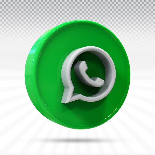 Icon whatsapp 3d social media iconen logo's in moderne stijl