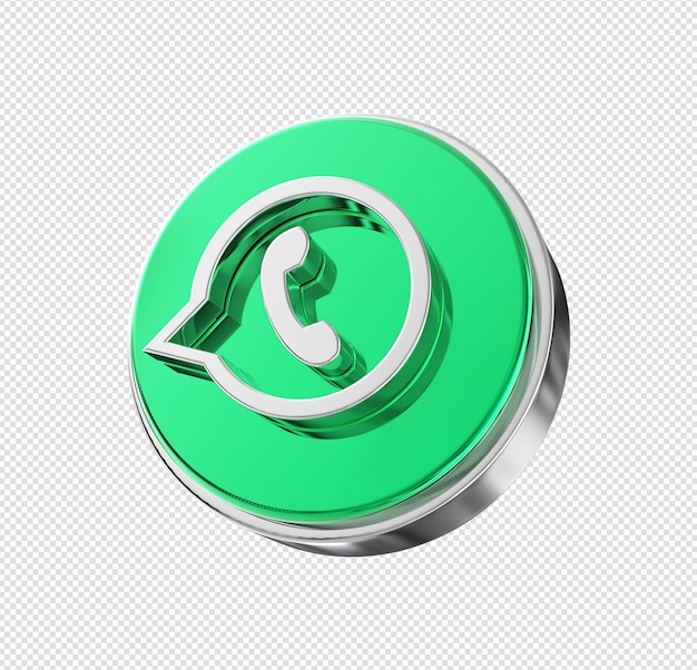 Icona whatsapp social media rendering 3d