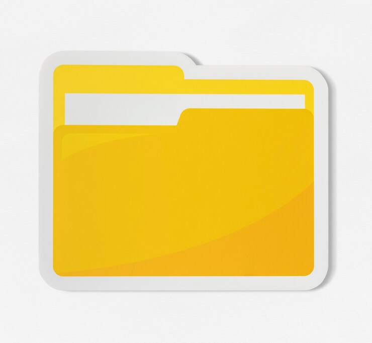 PSD icon of a yellow folder
