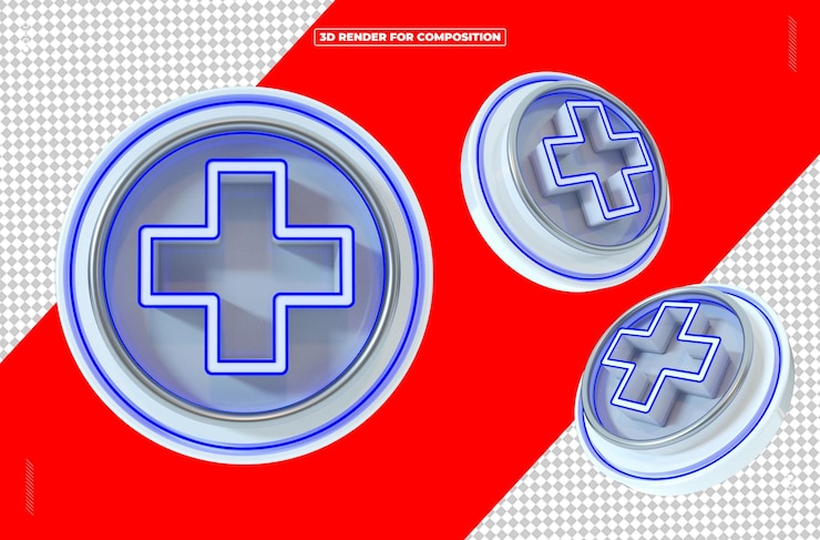 PSD икона 3d redes sociais farmacia medicina