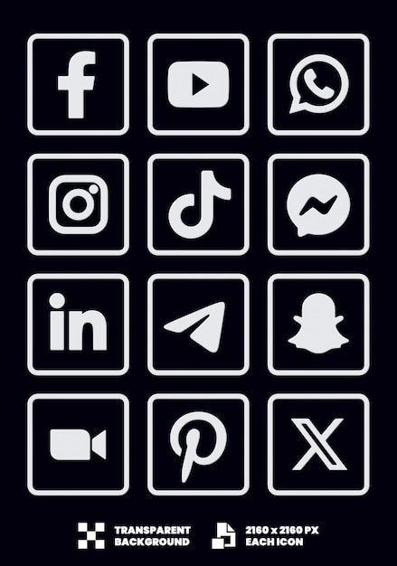 Iconen van sociale media